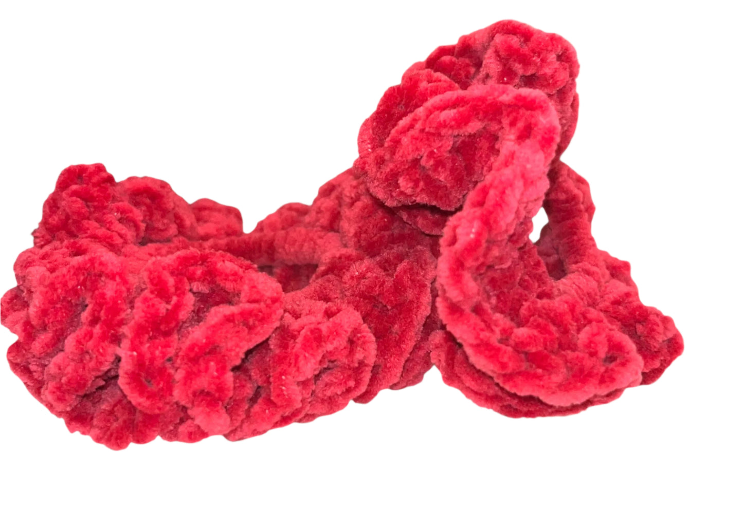 2x Hot Pink Crochet Scrunchies